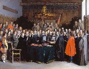 Gerard ter Borch the Younger The Ratification of the Treaty of Munster, 15 May 1648 oil painting